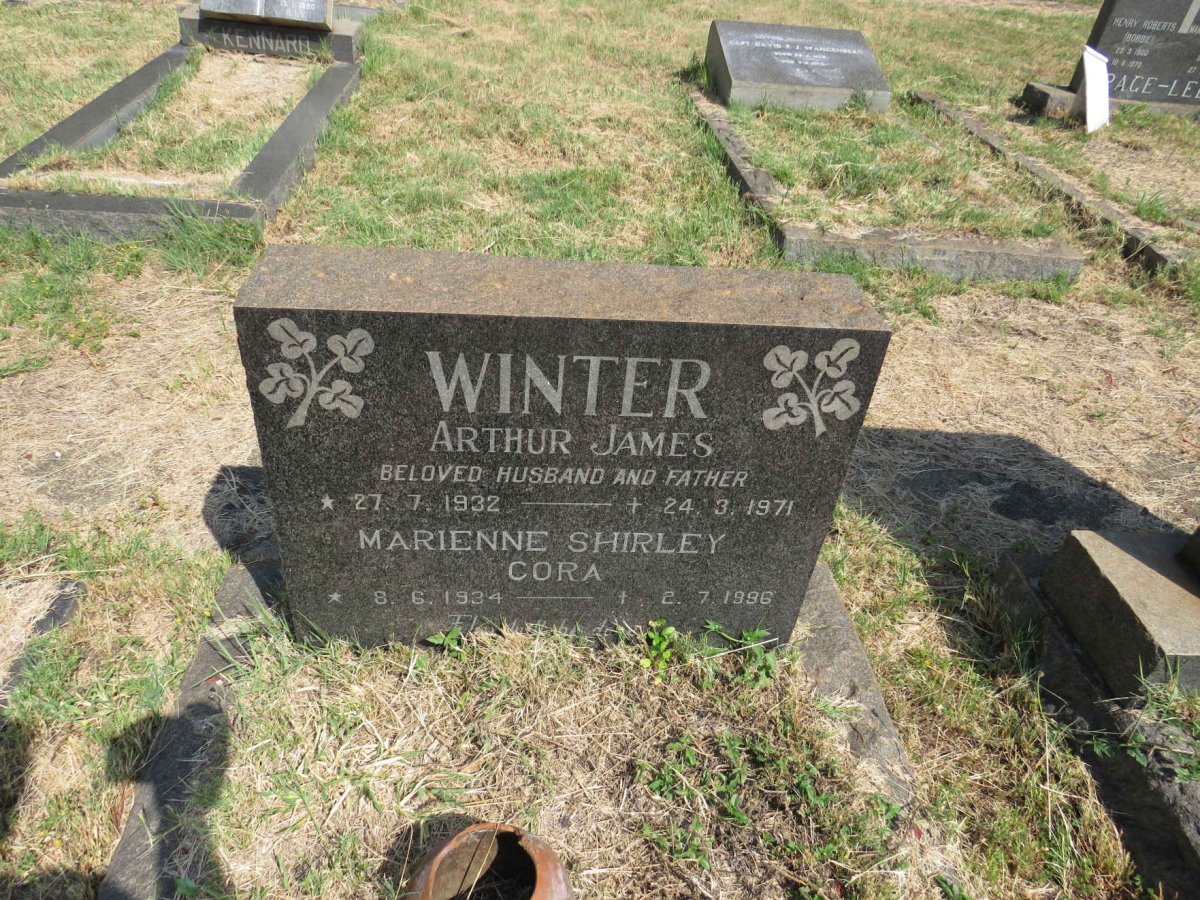 WINTER Arthur James 1932-1971 & Marienne Shirley Cora 1934-1996