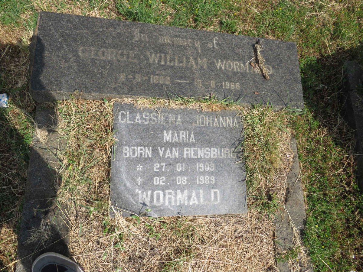 WORMALD George William 1909-1966 & Classiena Johanna Maria VAN RENSBURG 1909-1989 _1