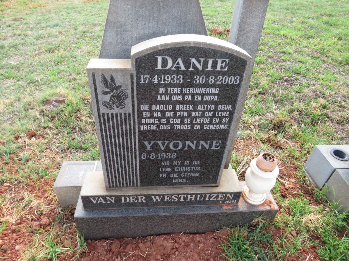 WESTHUIZEN Danie, van der 1933-2003 & Yvonne 1936- 