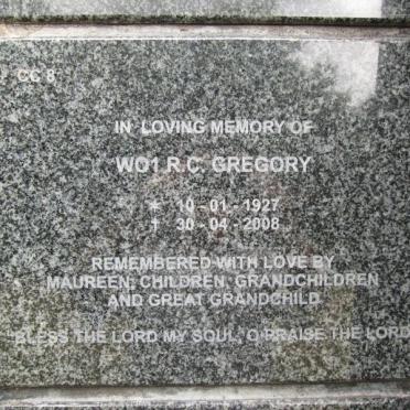 GREGORY R.C. 1927-2008