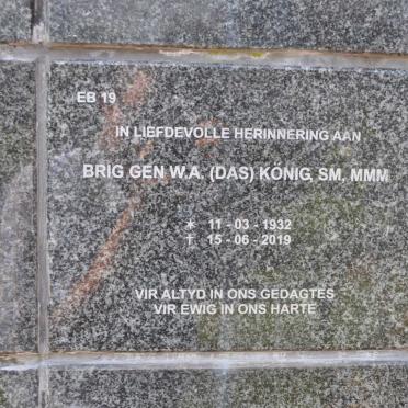 KONIG W.A. 1932-2019