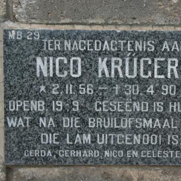 KRÜGER Nico 1956-1990