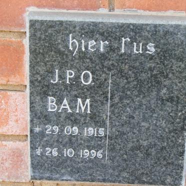 BAM J.P.O. 1915-1996