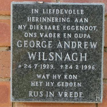 WILSNAGH George Andrew 1929-1996