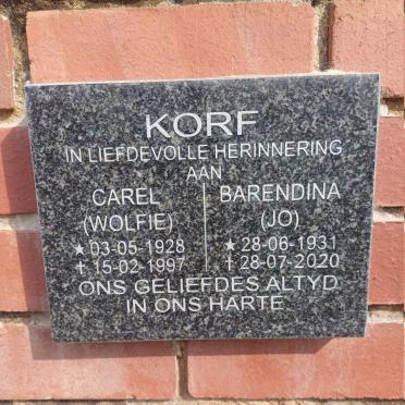KORF Carel 1928-1997 & Barendina 1931-2020