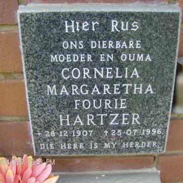 HARTZER Cornelia Margaretha Fourie 1907-1996