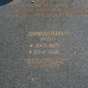 ? Cornelius Rudolph 1920-1996