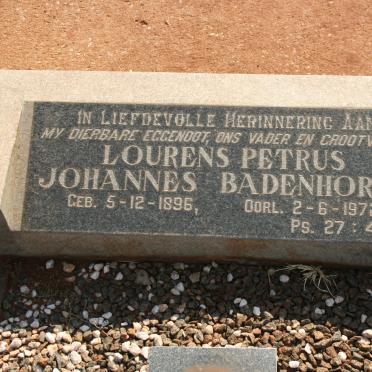 BADENHORST Lourens Petrus Johannes 1896-1972