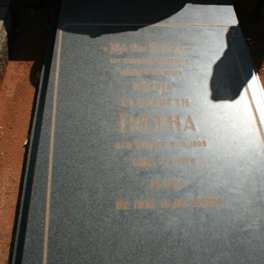 BOTHA Maria Elizabeth nee WARNER 1906-1978