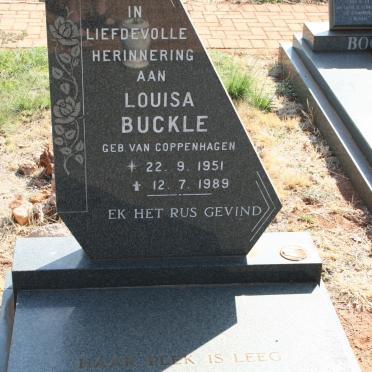 BUCKLE Louisa nee VAN COPPENHAGEN 1951-1989