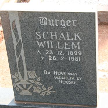 BURGER Schalk Willem 1899-1981