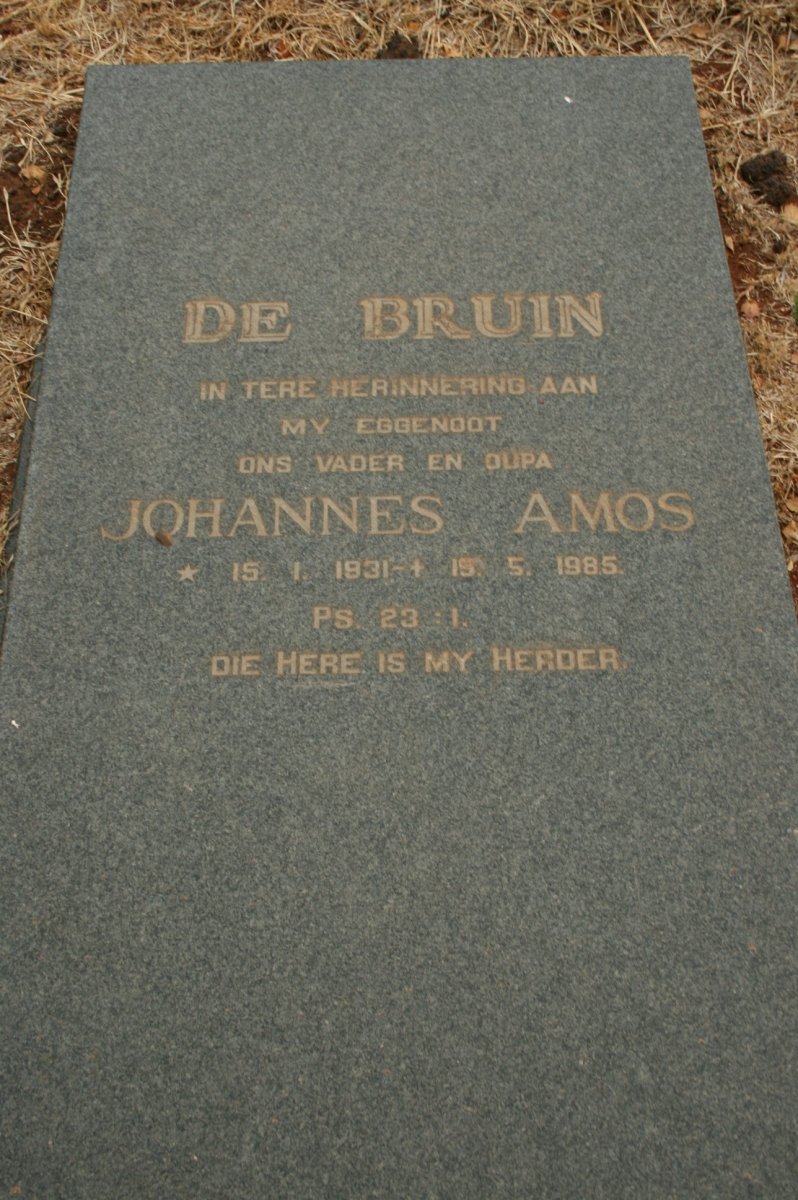 BRUIN Johannes Amos, de 1931-1985