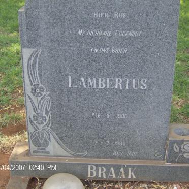 BRAAK Lambertus 1900-1980