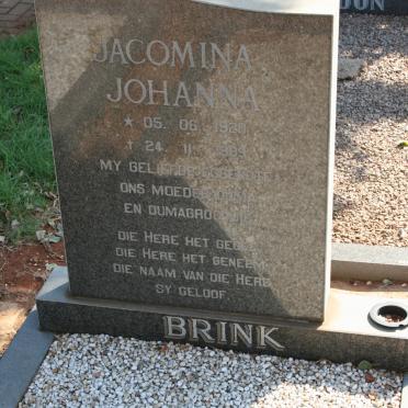 BRINK Jacomina Johanna 1920-1989