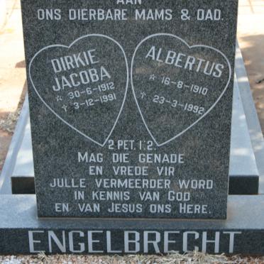 ENGELBRECHT Albertus 1910-1992 &amp; Dirkie Jacoba 1912-1991