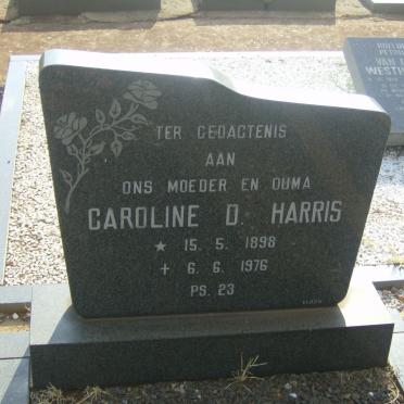 HARRIS Caroline D. 1898-1976