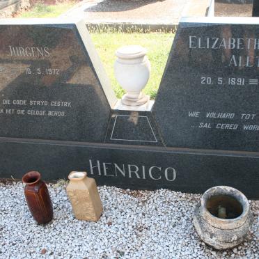 HENRICO Hans Jurgens 1895-1972 &amp; Elizabeth Johanna Aletta 1891-1974