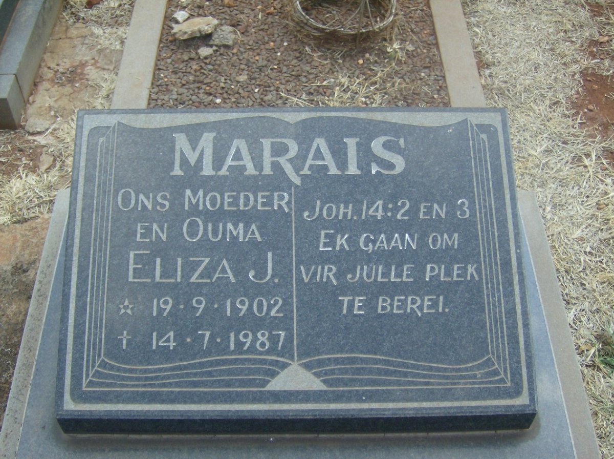 MARAIS Eliza J. 1902-1987