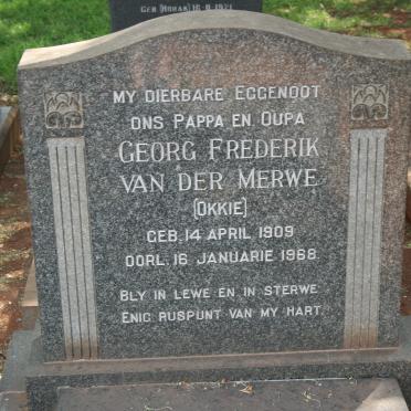 MERWE Georg Frederik, van der 1909-1968