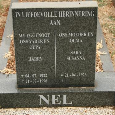 NEL Harry 1922-1996 &amp; Sara Susanna 1926-