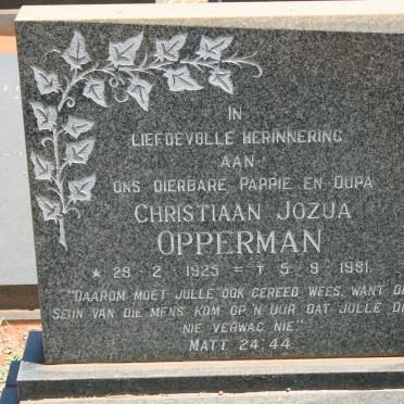 OPPERMAN Christiaan Jozua 1925-1981
