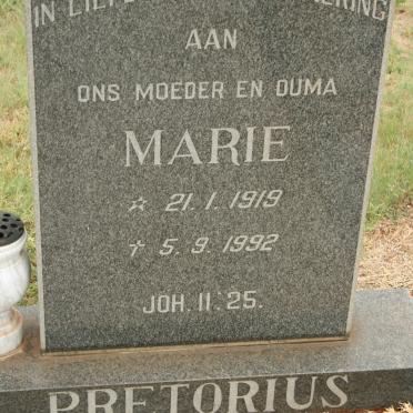 PRETORIUS Mara Anna Jacoba nee BUTLER 1919-1992