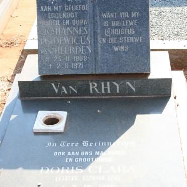RHYN Johannes Lodewicus van Heerden, van 1909-1971 &amp; Doris Clara ENSLIN 1908-2000