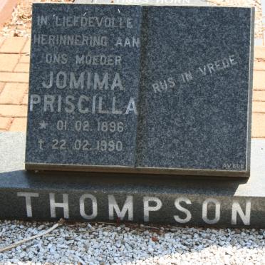 THOMPSON Jomima Priscilla 1896-1990