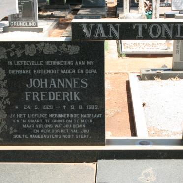 TONDER Johannes Frederik, van 1929-1983