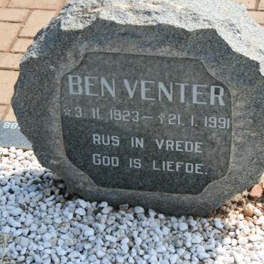VENTER Ben 1923-1991