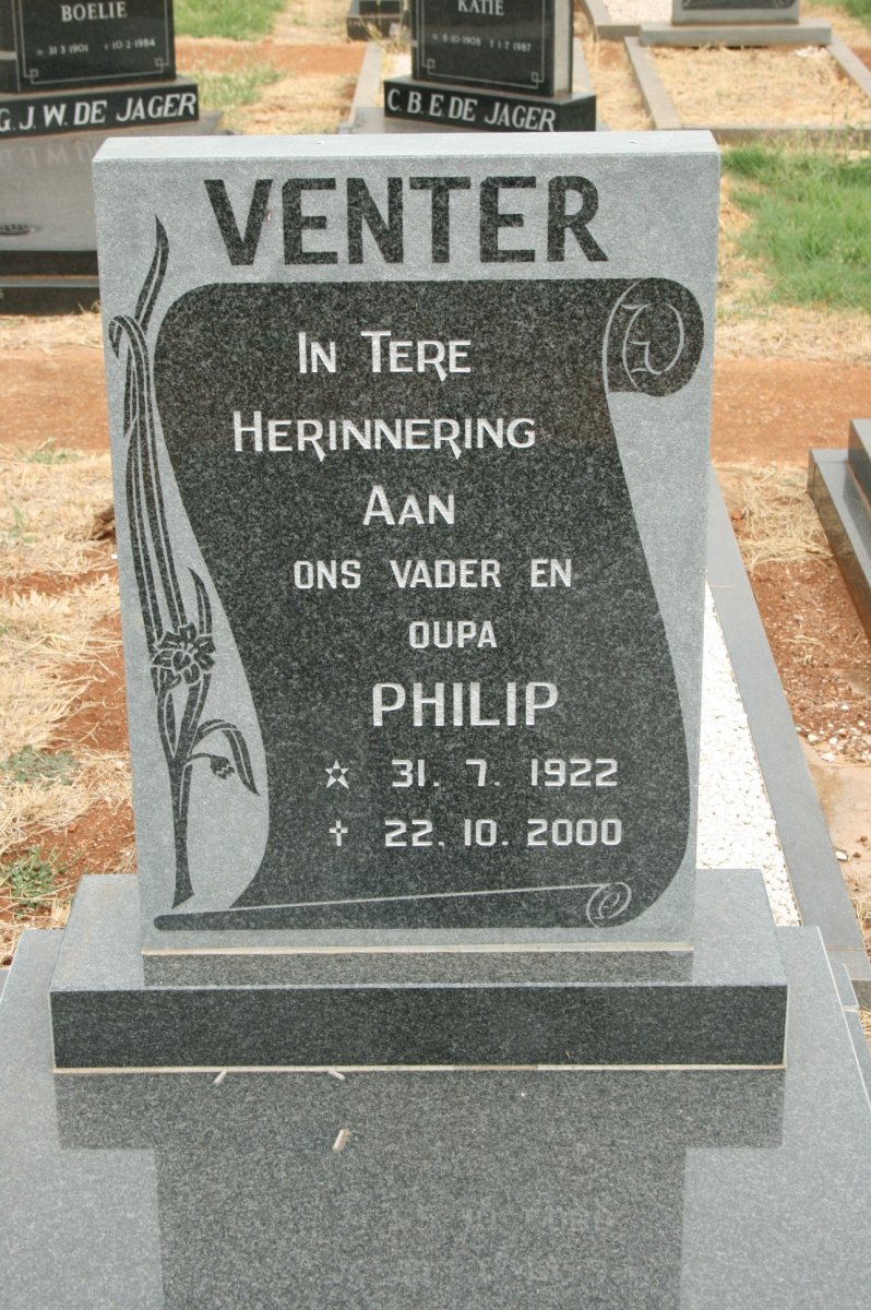 VENTER Philip 1922-2000
