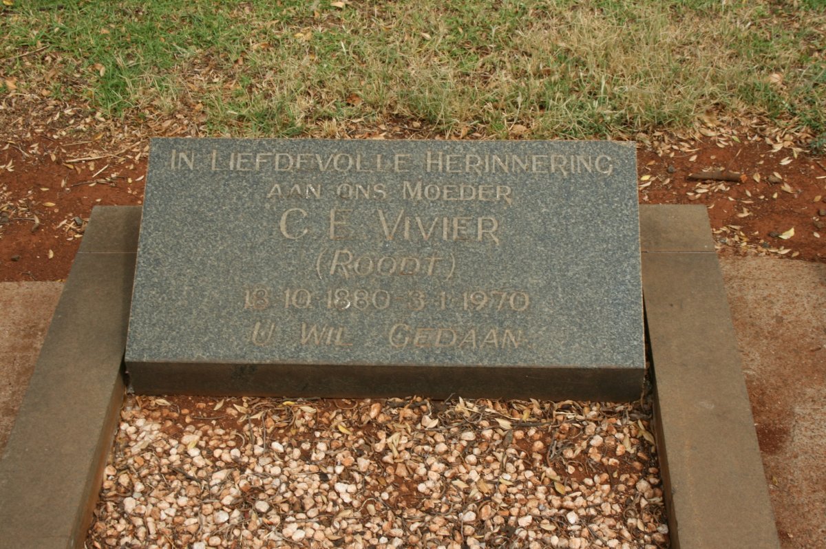 VIVIER C.F. nee ROODT 1880-1970