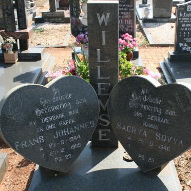 WILLEMSE Frans Johannes 1944-1989 &amp; Sacrya Sovya 1946-
