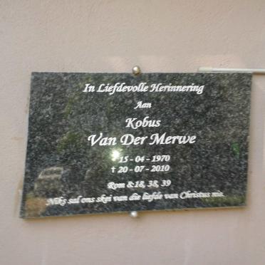MERWE Kobus, van der 1970-2010
