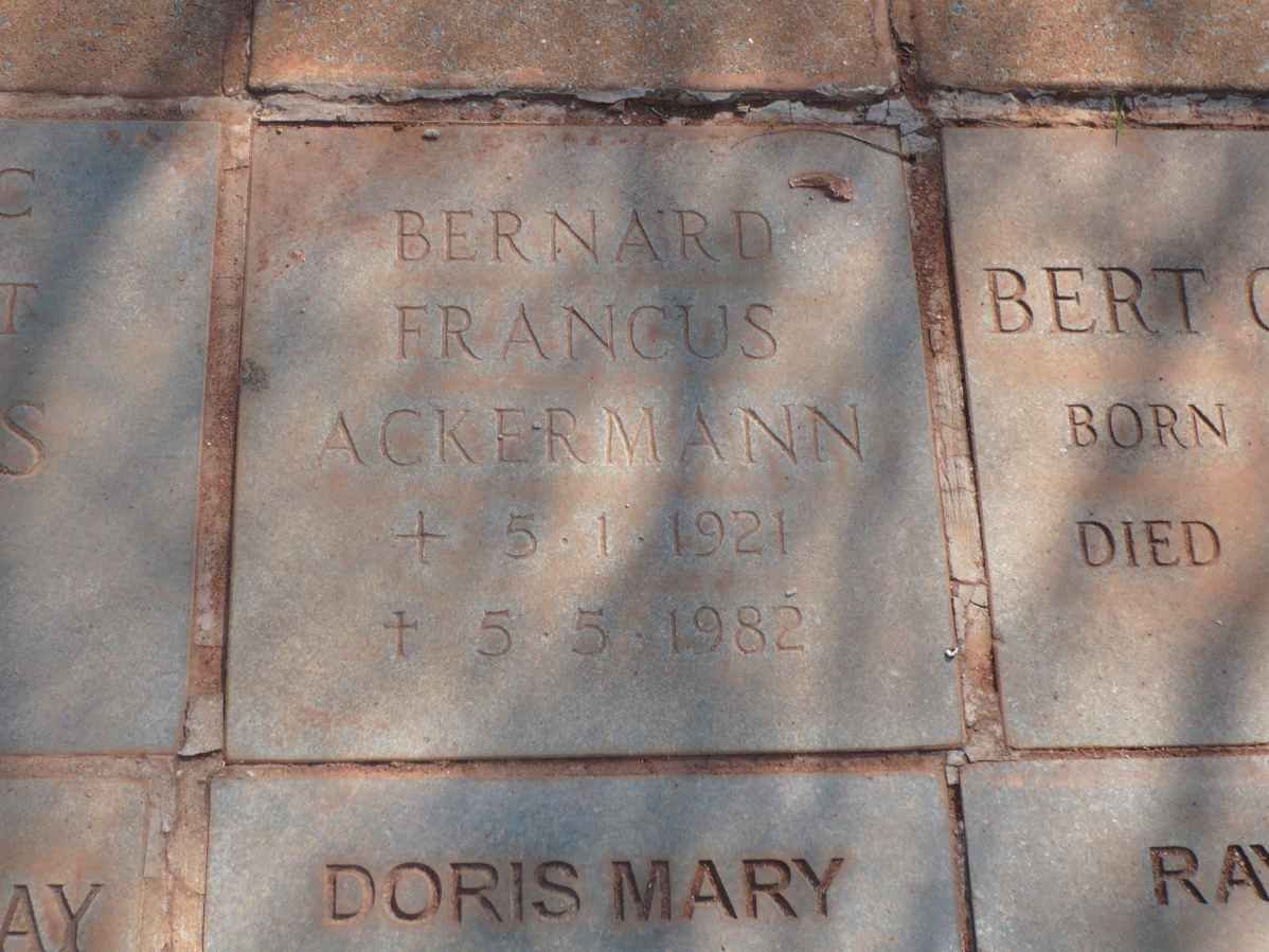ACKERMANN Bernard Francus 1921-1982