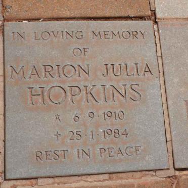 HOPKINS Marion Julia 1910-1984