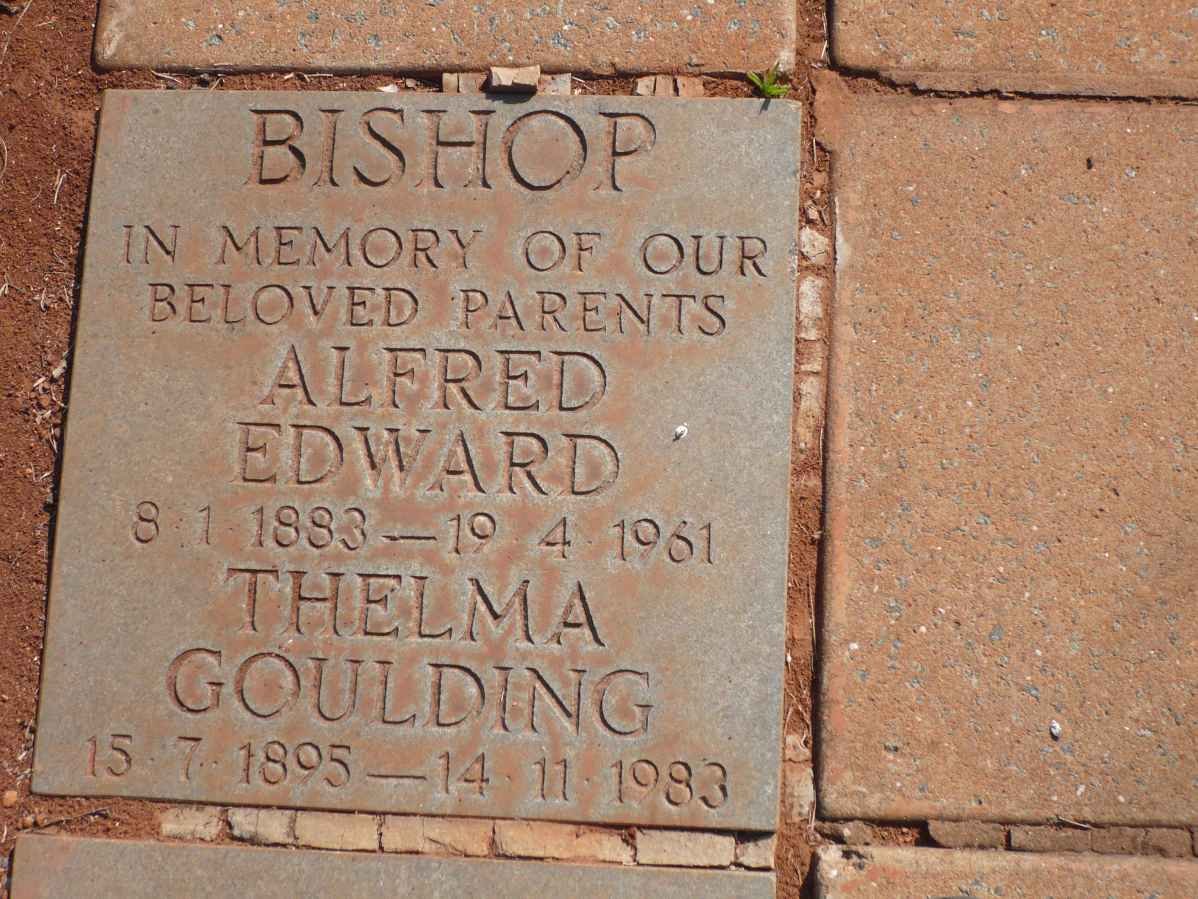 BISHOP Alfred Edward 1883-1961 &amp; Thelma Goulding 1895-1983