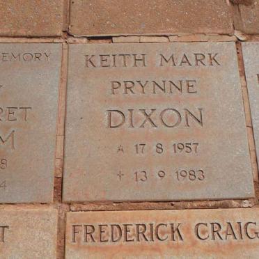 DIXON Keith Mark Prynne 1957-1983