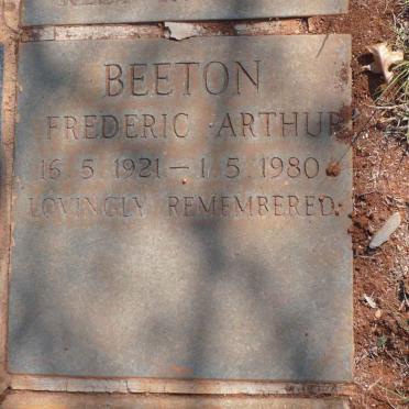 BEETON Frederic Arthur 1921-1980