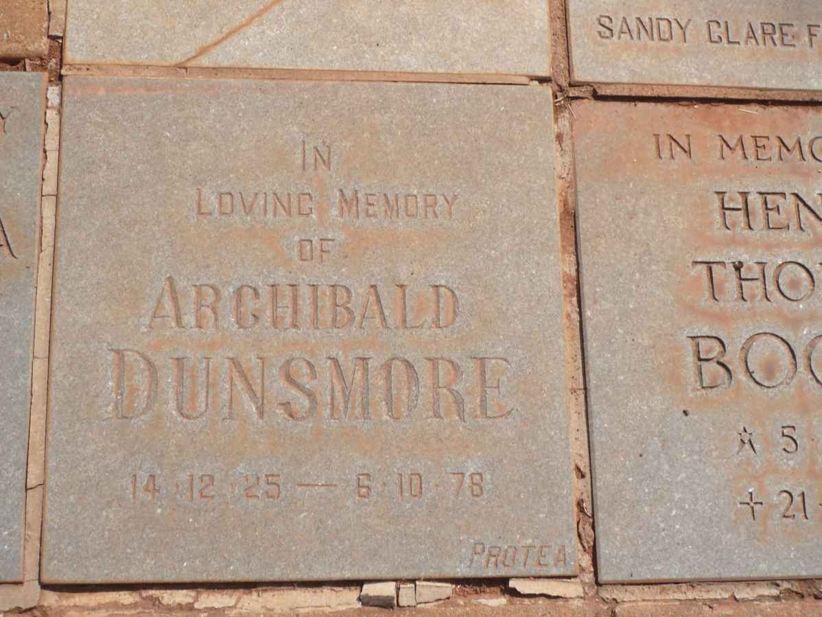 DUNSMORE Archibald 1925-1978