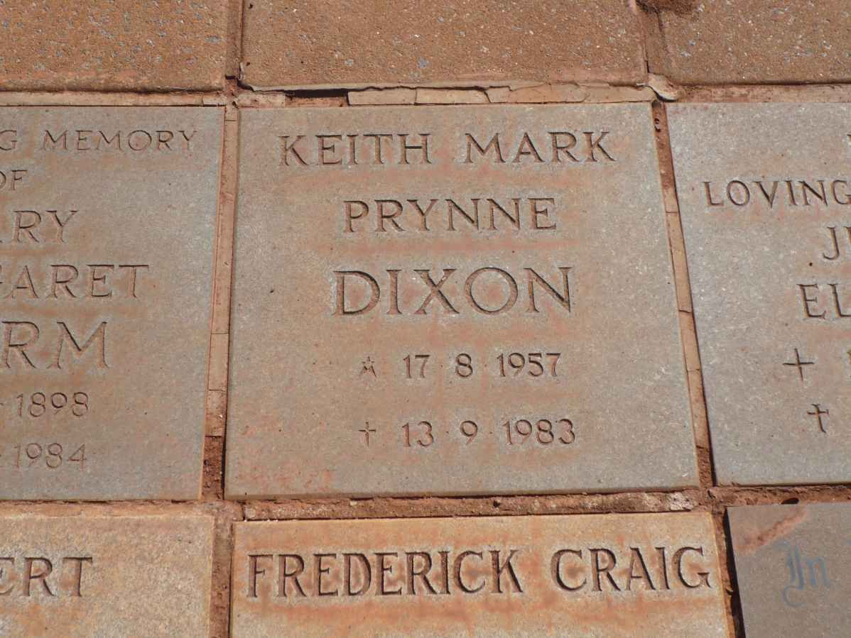 DIXON Keith Mark Prynne 1957-1983