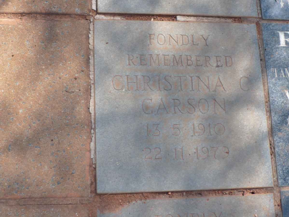 CARSON Christina C. 1910-1979