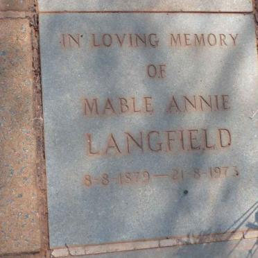 LANGFIELD Mable Annie 1879-1973