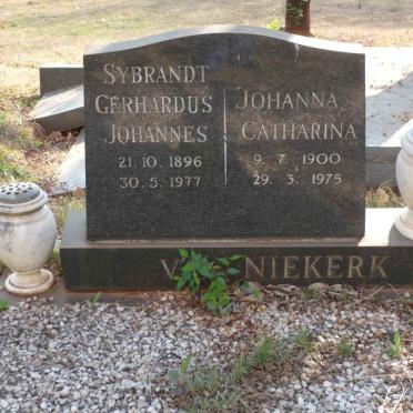 NIEKERK Sybrandt Gerhardus Johannes, van 1896-1977 &amp; Johanna Catharina 1900-1975