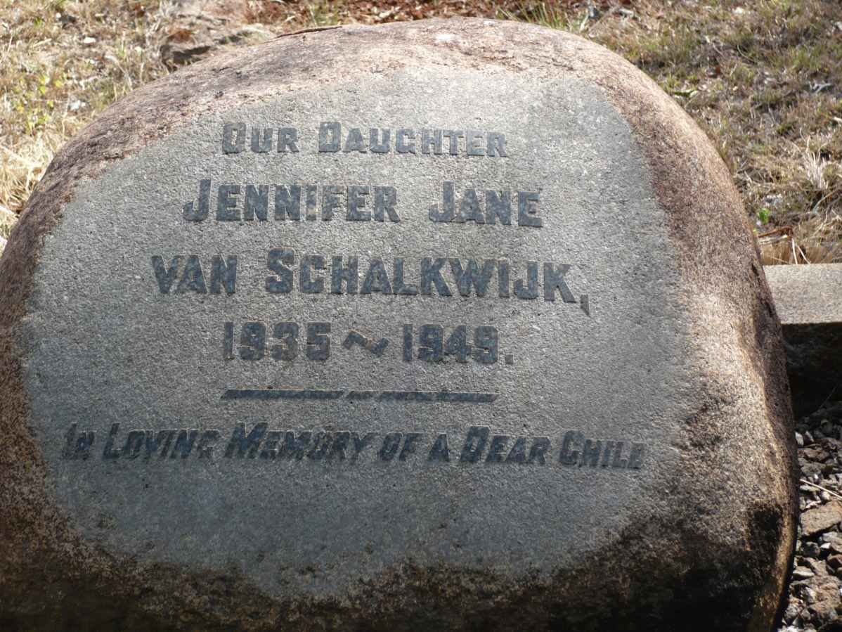 SCHALKWYK Jennifer Jane, van 1935-1949
