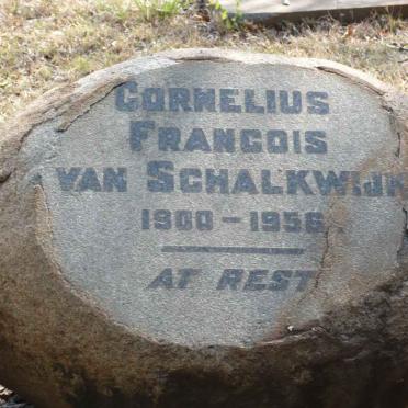 SCHALKWYK Cornelius Francois, van 1900-1956