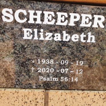 SCHEEPERS Elizabeth 1938-2020