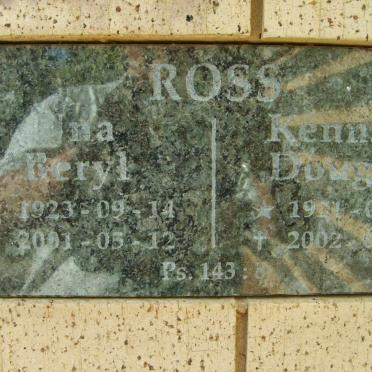 ROSS Kenneth Douglas 1921-2002 &amp; Una Beryl 1923-2001