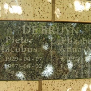 BRUYN Pieter Jacobus, de 1925-1997 &amp; Elizabeth Anna NEL 1928-1993