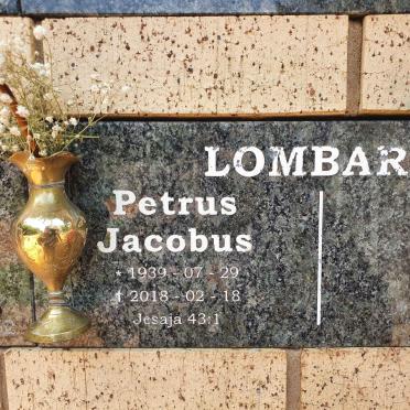 LOMBARD Petrus Jacobus 1939-2018